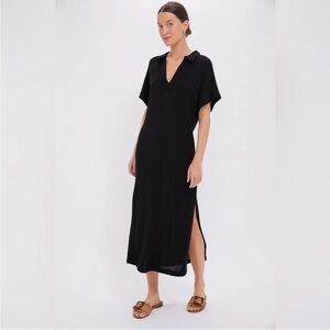 Tuckernuck Pomander Place Black Knit Maren Polo Dress NWT